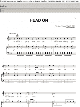 page one of Head On (Piano, Vocal & Guitar Chords (Right-Hand Melody))