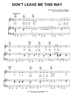 page one of Don't Leave Me This Way (Piano, Vocal & Guitar Chords (Right-Hand Melody))