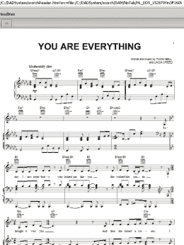 page one of You Are Everything (Piano, Vocal & Guitar Chords (Right-Hand Melody))