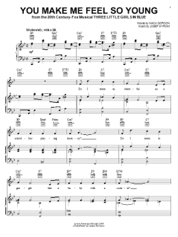 page one of You Make Me Feel So Young (Piano, Vocal & Guitar Chords (Right-Hand Melody))