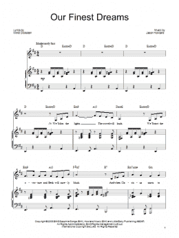 page one of Our Finest Dreams (Piano, Vocal & Guitar Chords (Right-Hand Melody))