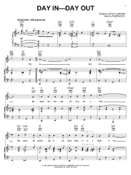 page one of Day In, Day Out (Piano, Vocal & Guitar Chords (Right-Hand Melody))