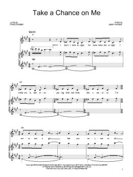 page one of Take A Chance On Me (Piano, Vocal & Guitar Chords (Right-Hand Melody))