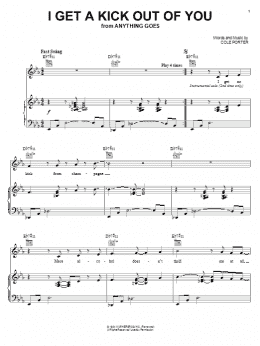 page one of I Get A Kick Out Of You (Piano, Vocal & Guitar Chords (Right-Hand Melody))