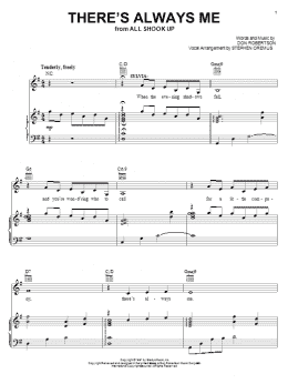 page one of There's Always Me (Piano, Vocal & Guitar Chords (Right-Hand Melody))