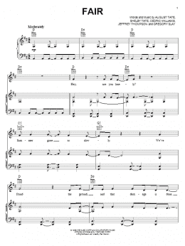 page one of Fair (Piano, Vocal & Guitar Chords (Right-Hand Melody))