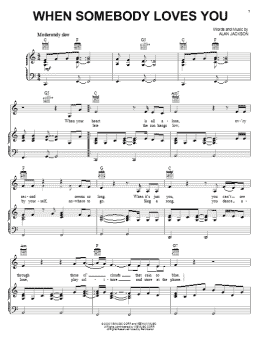page one of When Somebody Loves You (Piano, Vocal & Guitar Chords (Right-Hand Melody))