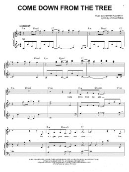 page one of Come Down From The Tree (Piano, Vocal & Guitar Chords (Right-Hand Melody))