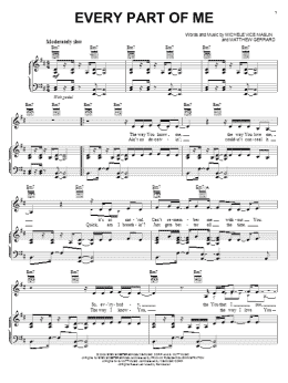 page one of Every Part Of Me (Piano, Vocal & Guitar Chords (Right-Hand Melody))