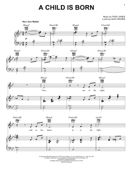 page one of A Child Is Born (Piano, Vocal & Guitar Chords (Right-Hand Melody))
