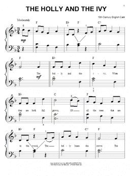 page one of The Holly And The Ivy (Big Note Piano)
