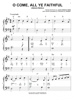 page one of O Come, All Ye Faithful (Adeste Fideles) (Big Note Piano)
