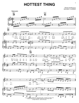 page one of Hottest Thing (Piano, Vocal & Guitar Chords (Right-Hand Melody))