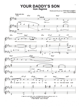page one of Your Daddy's Son (from Ragtime: The Musical) (Piano & Vocal)