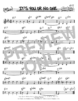 page one of It's You Or No One (Real Book – Melody & Chords – C Instruments)