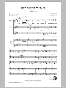 page one of How Merrily We Live (SSA Choir)