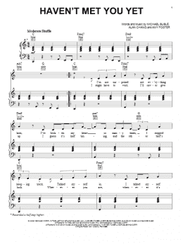 page one of Haven't Met You Yet (Piano & Vocal)