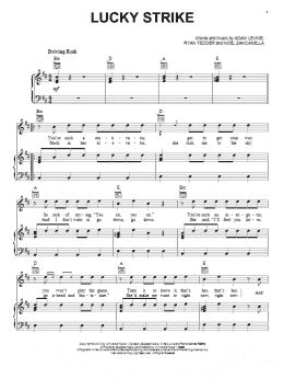 page one of Lucky Strike (Piano, Vocal & Guitar Chords (Right-Hand Melody))
