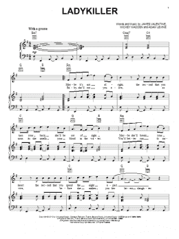 page one of Ladykiller (Piano, Vocal & Guitar Chords (Right-Hand Melody))