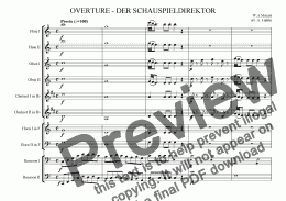 page one of Schauspieldirektor Overture