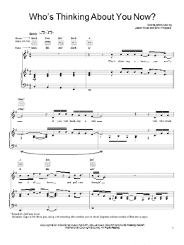page one of Who's Thinking About You Now? (Piano, Vocal & Guitar Chords (Right-Hand Melody))