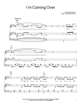 page one of I'm Coming Over (Piano, Vocal & Guitar Chords (Right-Hand Melody))