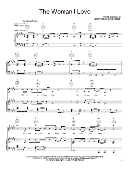 page one of The Woman I Love (Piano, Vocal & Guitar Chords (Right-Hand Melody))