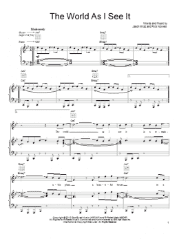 page one of The World As I See It (Piano, Vocal & Guitar Chords (Right-Hand Melody))