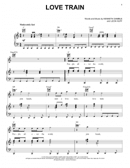 page one of Love Train (Piano, Vocal & Guitar Chords (Right-Hand Melody))