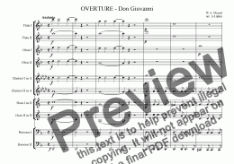 page one of Overture - Don Giovanni