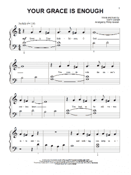 page one of Your Grace Is Enough (Beginning Piano Solo)