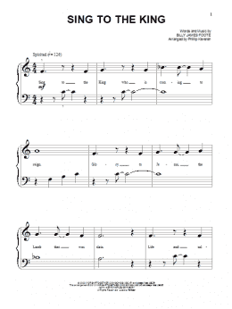 page one of Sing To The King (Beginning Piano Solo)