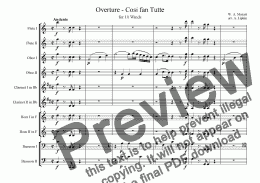 page one of Overture - Cosi fan Tutte