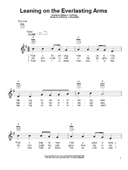 page one of Leaning On The Everlasting Arms (Ukulele)