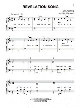 page one of Revelation Song (Beginning Piano Solo)