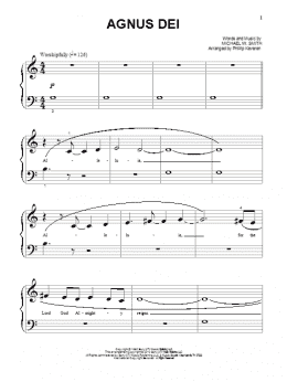 page one of Agnus Dei (Beginning Piano Solo)