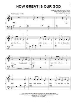page one of How Great Is Our God (Beginning Piano Solo)