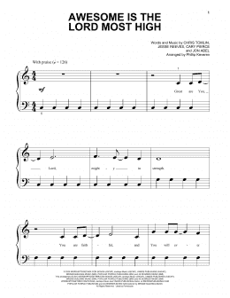 page one of Awesome Is The Lord Most High (Beginning Piano Solo)