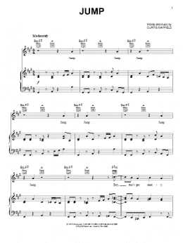 page one of Jump (Piano, Vocal & Guitar Chords (Right-Hand Melody))
