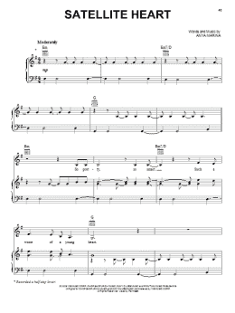 page one of Satellite Heart (Piano, Vocal & Guitar Chords (Right-Hand Melody))