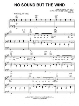 page one of No Sound But The Wind (Piano, Vocal & Guitar Chords (Right-Hand Melody))