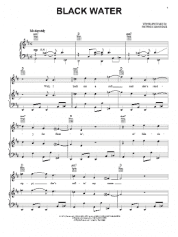 page one of Black Water (Piano, Vocal & Guitar Chords (Right-Hand Melody))