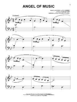 page one of Angel Of Music (from The Phantom Of The Opera) (Big Note Piano)