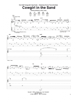 page one of Cowgirl In The Sand (Guitar Tab)