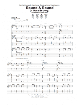 page one of Round & Round (It Won't Be Long) (Guitar Tab)