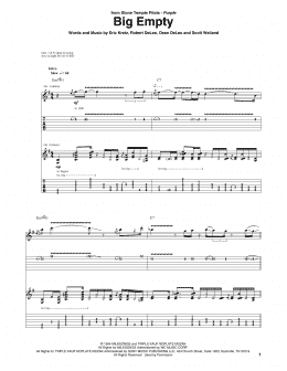 page one of Big Empty (Guitar Tab)