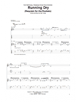 page one of Running Dry (Requiem For The Rockets) (Guitar Tab)