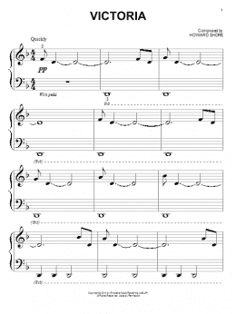 page one of Victoria (Big Note Piano)