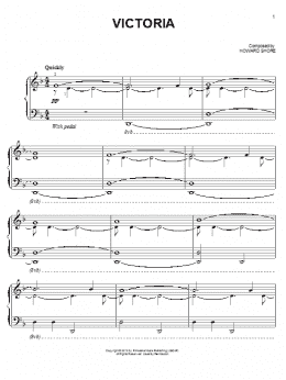 page one of Victoria (Easy Piano)
