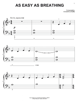 page one of As Easy As Breathing (Big Note Piano)